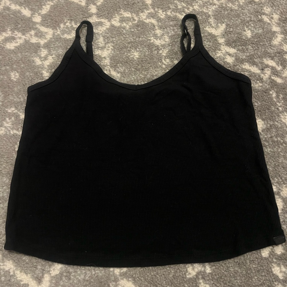 Gilly hicks black ribbed tank size large